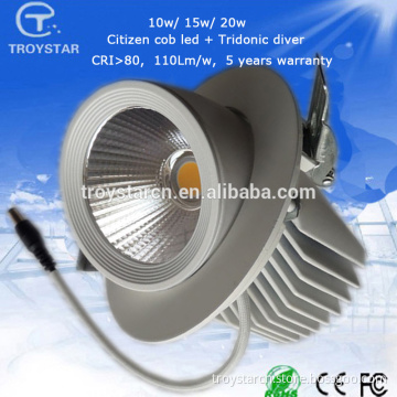 Modern ceiling lights dimmable 15w gimbal cob led downlight with 3 years warranty